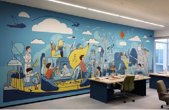 澄城办公室墙绘的特点。