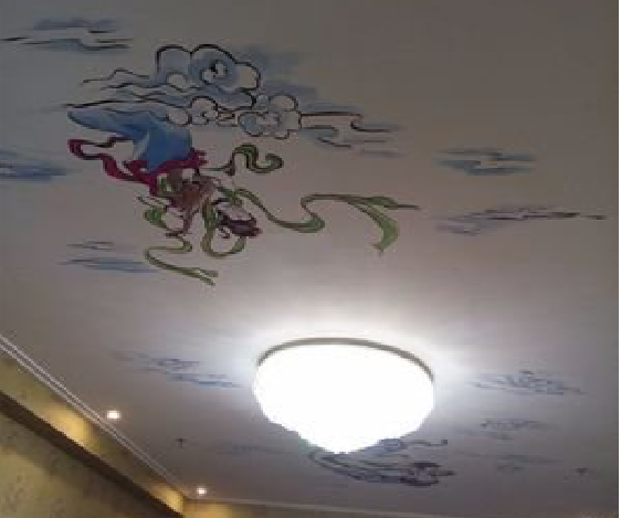 澄城如何快速绘制天花板上的手绘墙？